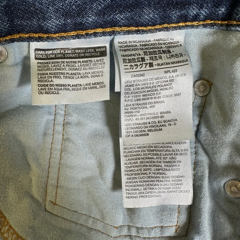Levis 560 Comfort Fit Jeans Mens Blue Relaxed Tapered Leg Denim Pants 46x29